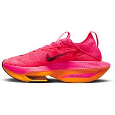 Rückansicht von Nike Air Zoom Alphafly Next % 2 Laufschuhe Herren hyper pink-black-laser orange-white