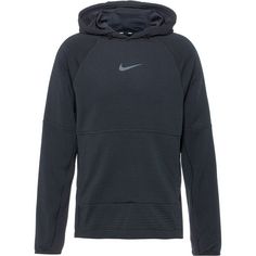 Nike Pro Hoodie Herren black-iron grey