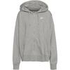 Nike CLUB PLUS Sweatjacke Damen - dk grey heather-white