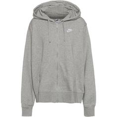 Nike CLUB PLUS Sweatjacke Damen dk grey heather-white