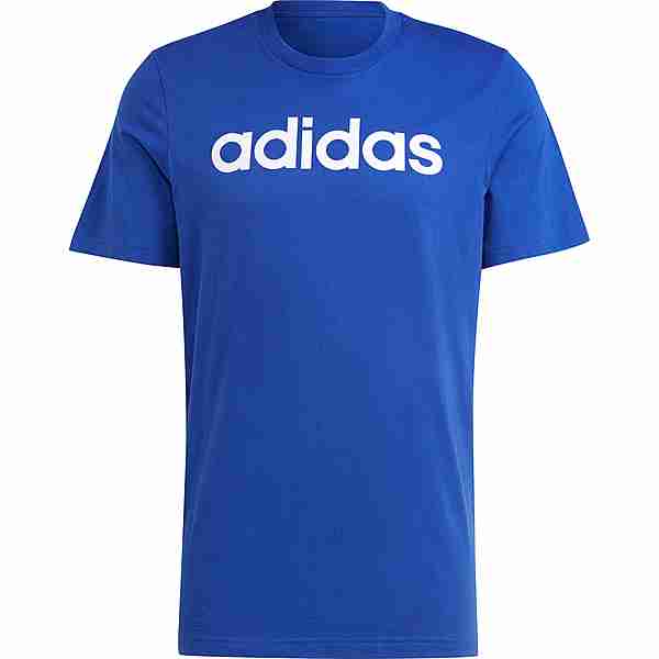 adidas ESSENTIALS LINEAR EMBROIDERED LOGO T-Shirt Herren semi lucid blue