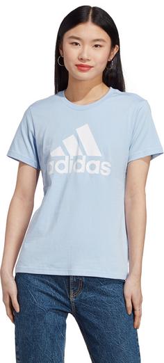 Rückansicht von adidas Essentials T-Shirt Damen blue dawn-white