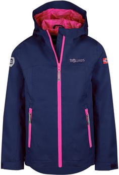 Trollkids Telemark Regenjacke Kinder navy-magenta