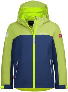 Trollkids Telemark Regenjacke Kinder kiwi-mystic blue