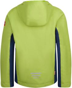 Rückansicht von Trollkids Telemark Regenjacke Kinder kiwi-mystic blue