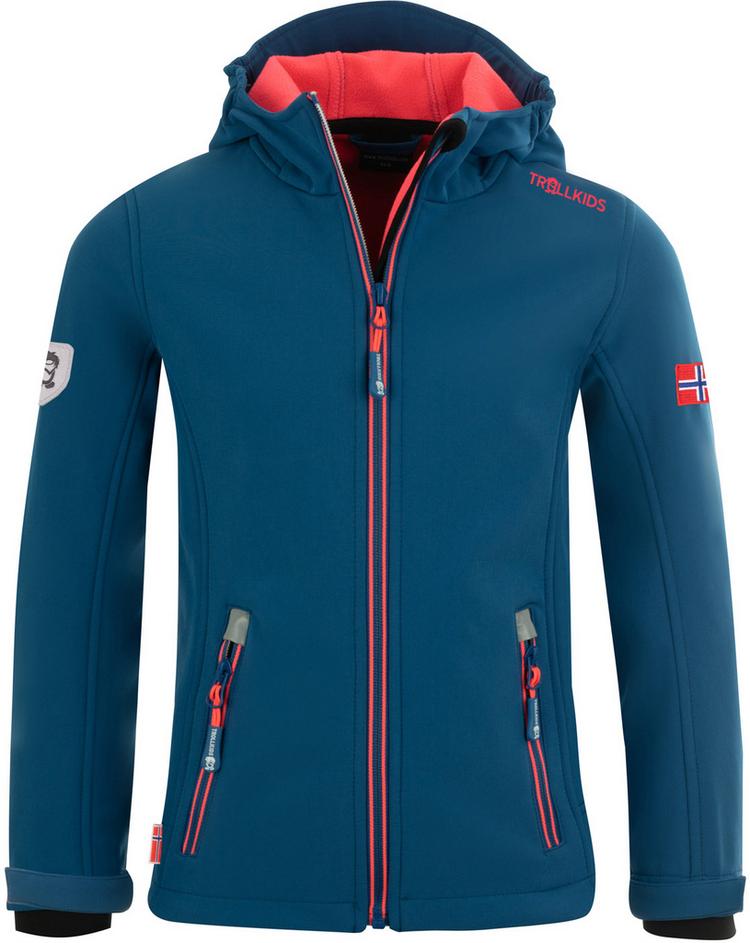 Trollkids Trollkids TROLLFJORD Softshelljacke M&auml;dchen - midnight blue-coral - 0 | SportScheck