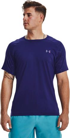 Rückansicht von Under Armour Rush Emboss Funktionsshirt Herren sonarblue-black