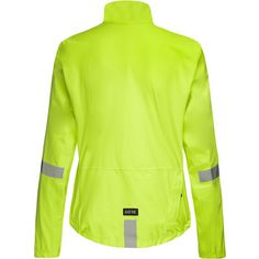 Rückansicht von GOREWEAR GORE-TEX Stream Fahrradjacke Damen neon yellow