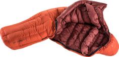 Rückansicht von Deuter Astro Pro 600 SL Daunenschlafsack Damen paprika-redwood