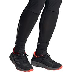 Rückansicht von adidas GTX TRAILRIDER Trailrunning Schuhe Herren black-grefou-solred