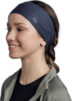 Rückansicht von BUFF COOLNET UV Stirnband solid night blue