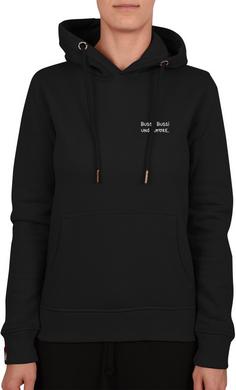 Rückansicht von Kleinigkeit Bussi Bussi Hoodie Damen black