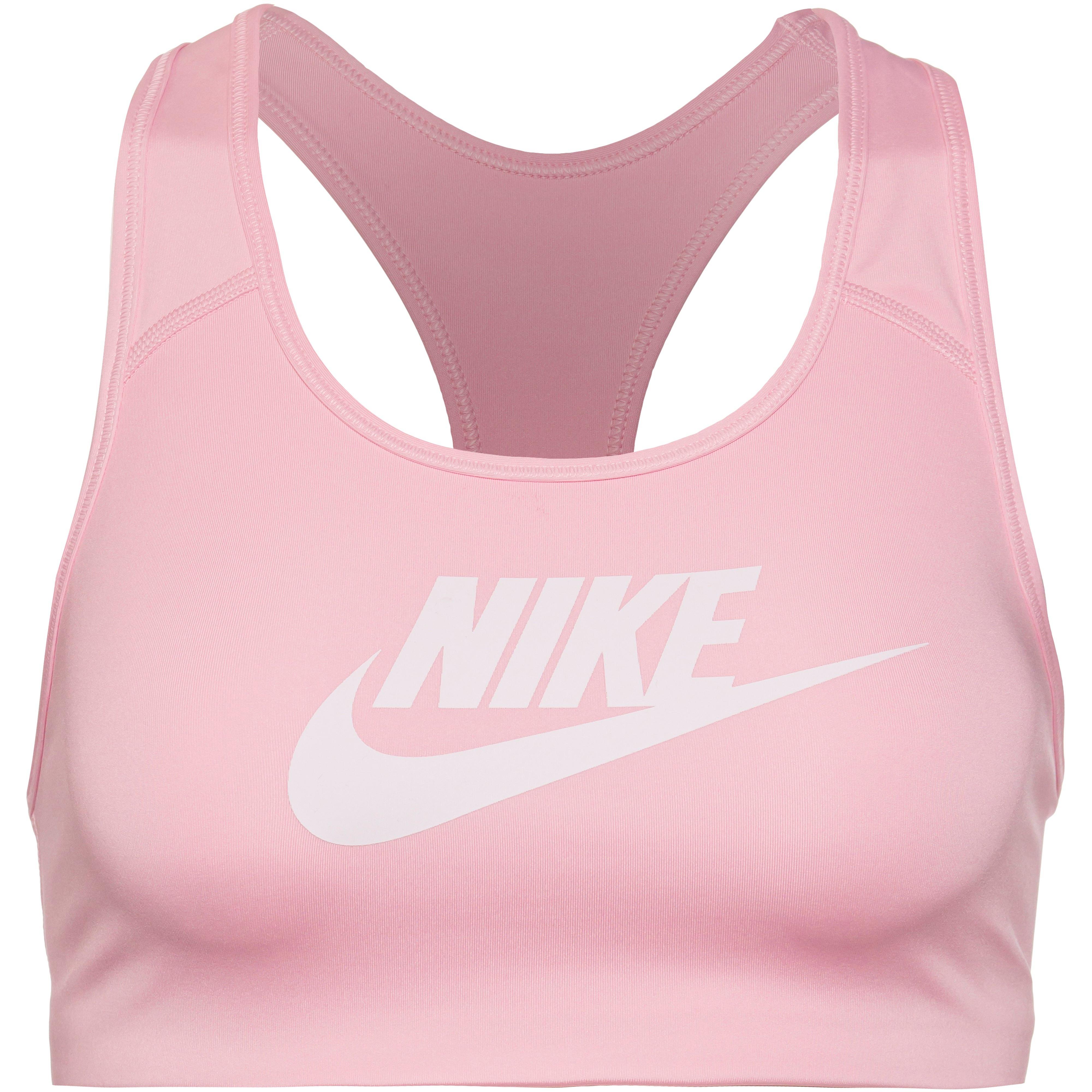 Nike Swoosh Sport BH - Pink/Weiß Damen