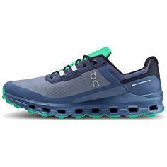 Rückansicht von On Cloudvista Waterproof Trailrunning Schuhe Herren metal-denim