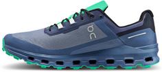 Rückansicht von On Cloudvista Waterproof Trailrunning Schuhe Herren metal-denim