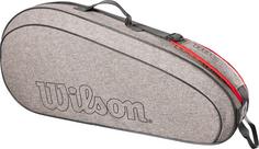 Wilson TEAM 3 PACK Tennistasche heather grey