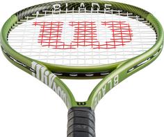 Rückansicht von Wilson BLADE FEEL 100 TNS Tennisschläger black-green