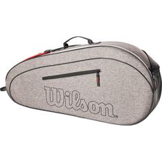Rückansicht von Wilson TEAM 3 PACK Tennistasche heather grey