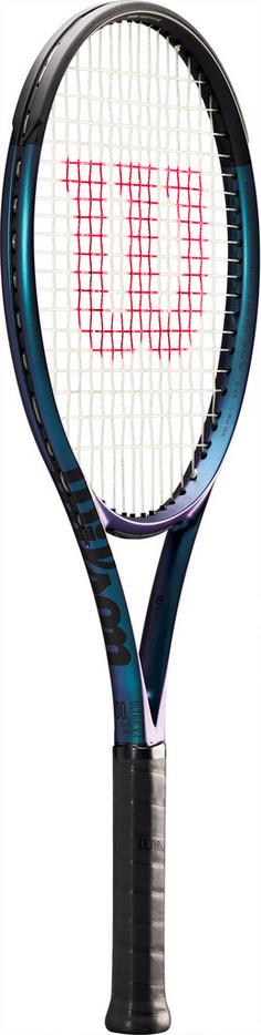 Rückansicht von Wilson ULTRA 100UL V4.0 Tennisschläger schwarz-blau