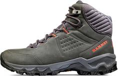 Rückansicht von Mammut GTX Nova IV Mid LTH Wanderschuhe Damen black-hot red