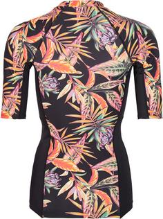 Rückansicht von O'NEILL Anglet Surf Shirt Damen black tropical flower