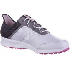 Rückansicht von Foot Joy FJ STRATOS Golfschuhe Damen white-blk-pink