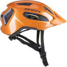 Rückansicht von SCOTT Supra Plus Fahrradhelm paprika orange