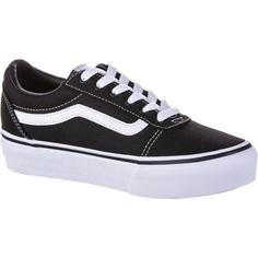 Rückansicht von Vans Ward Platform Sneaker Kinder canvas black-white