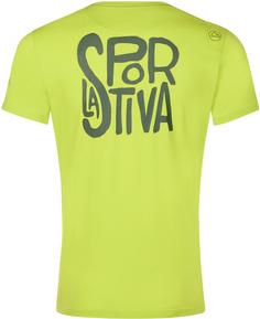 Rückansicht von La Sportiva Back Logo Klettershirt Herren lime punch