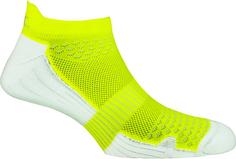 Rückansicht von P.A.C. 1.2 Bike Footie Zip Fahrradsocken Damen neon yellow-white