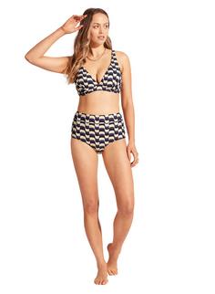 Rückansicht von Seafolly Modern Take Bikini Oberteil Damen black