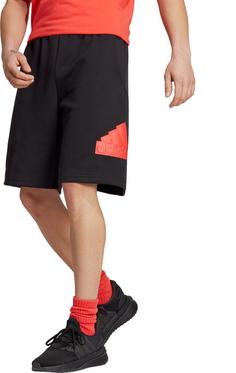 Rückansicht von adidas Future Icons Sweatshorts Herren black-bright red