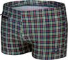 Arena Checks Zip Badehose Herren - navy checks