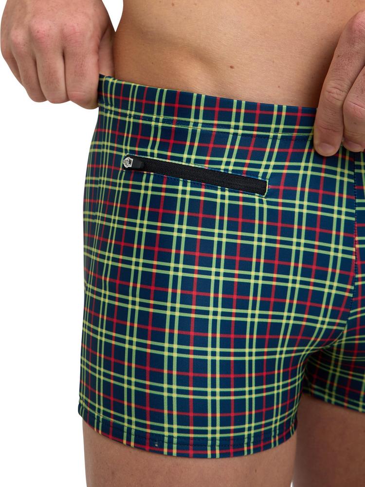 Arena Arena Checks Zip Badehose Herren - navy checks - 4 | SportScheck