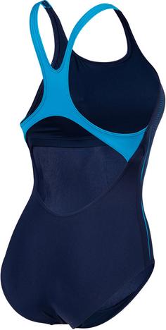 Rückansicht von Arena Pro Schwimmanzug Damen navy-turquoise