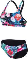 Arena Flower Bikini Set Damen - black-black multi