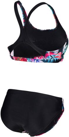 Rückansicht von Arena Flower Bikini Set Damen black-black multi