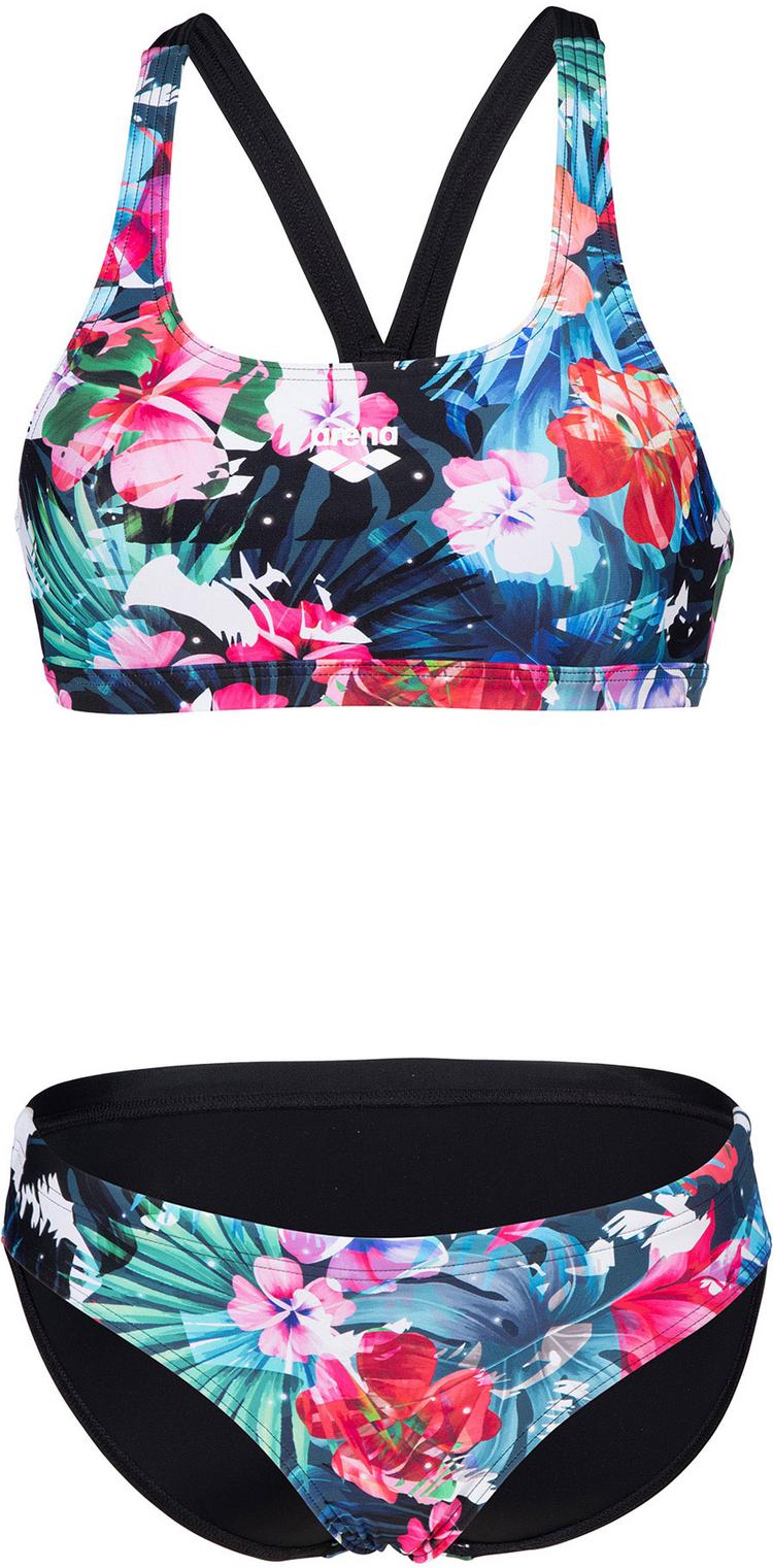 Arena Arena Flower Bikini Set Damen - black-black multi - 0 | SportScheck