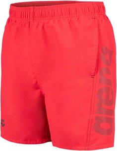 Arena Logo Badeshorts Herren fluo red-dark olive