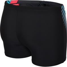 Rückansicht von Arena Threefold Kastenbadehose Herren black-black-anguria