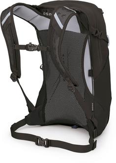 Rückansicht von Osprey Hikelite 18 Wanderrucksack black