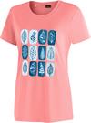 Maier Sports Waltraut Print Funktionsshirt Damen - tulip blush-print leaves