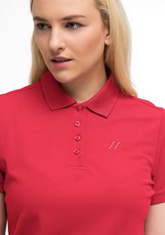 Rückansicht von Maier Sports Ulrike Poloshirt Damen watermelon red