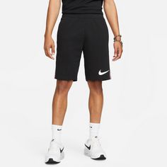 Rückansicht von Nike NSW Repeat Shorts Herren black-white