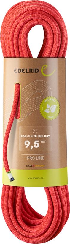 EDELRID Eagle Lite Eco Dry 9,5mm Kletterseil neon coral