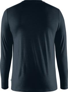 Rückansicht von FJÄLLRÄVEN Merino Abisko Funktionsshirt Herren dark navy