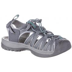 Rückansicht von Keen WHISPER Outdoorsandalen Damen medium grey-peacock green