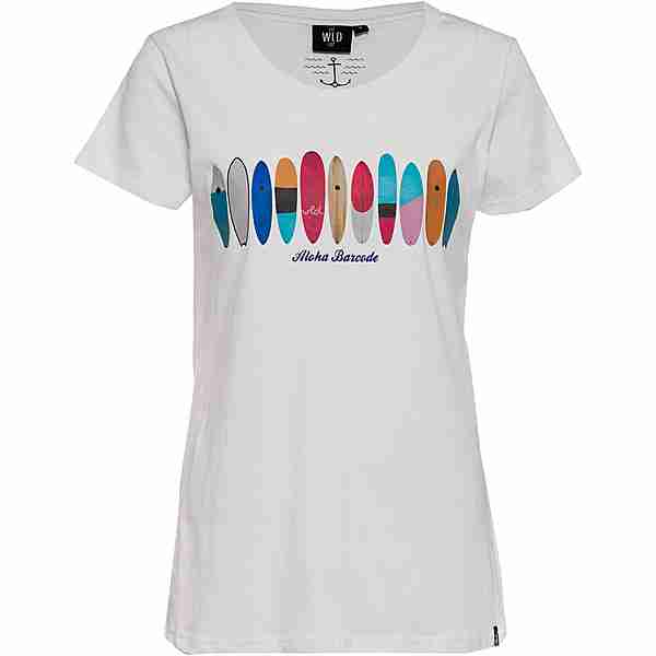 WLD Surf Barcode T-Shirt Damen white