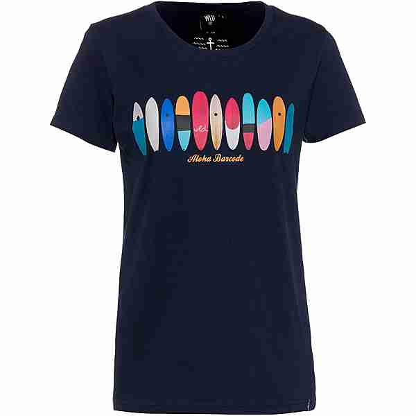 WLD Surf Barcode T-Shirt Damen navy