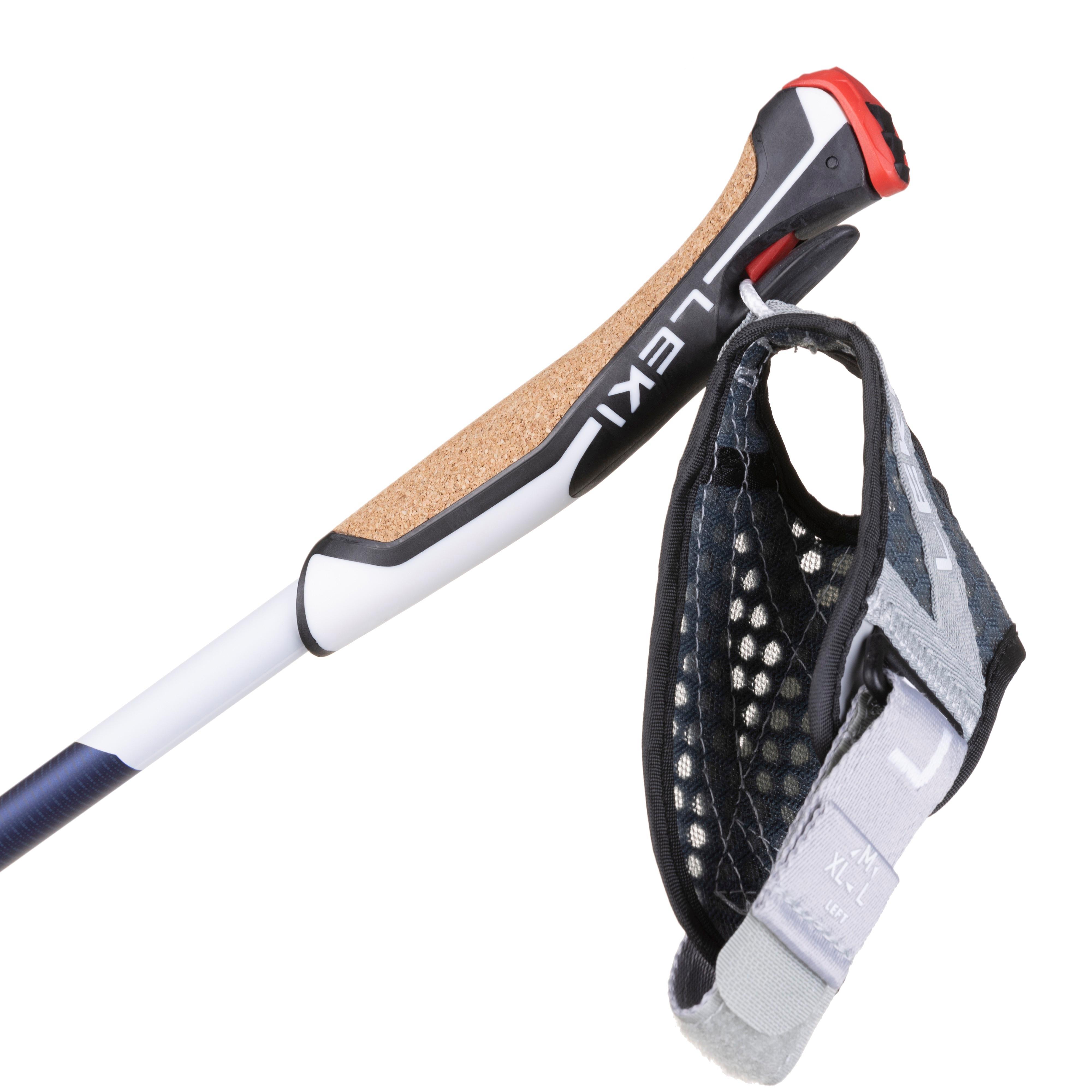 Bastoni Nordic Walking Leki Smart Pacer Lite - Leggeri, Alluminio, Lunghezza 120cm, Blu/Bianco - Foto 11